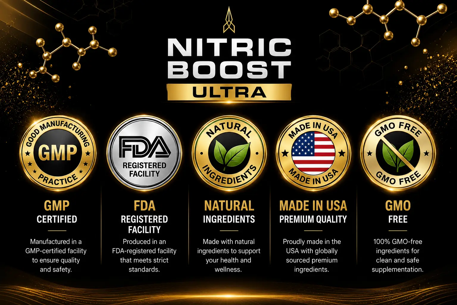Natural supplement quality badges